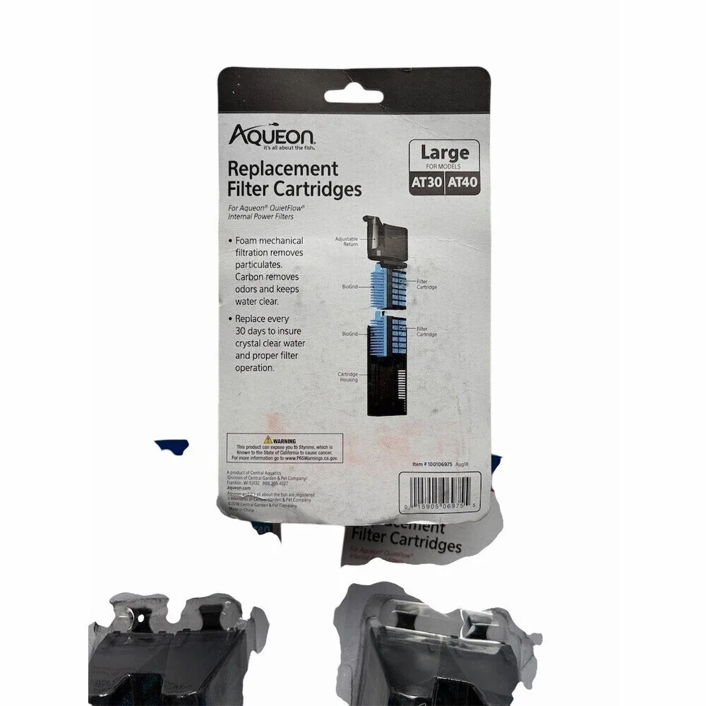 Aqueon QuietFlow Internal Filter Cartridges Large AT30/AT40 6 Pack